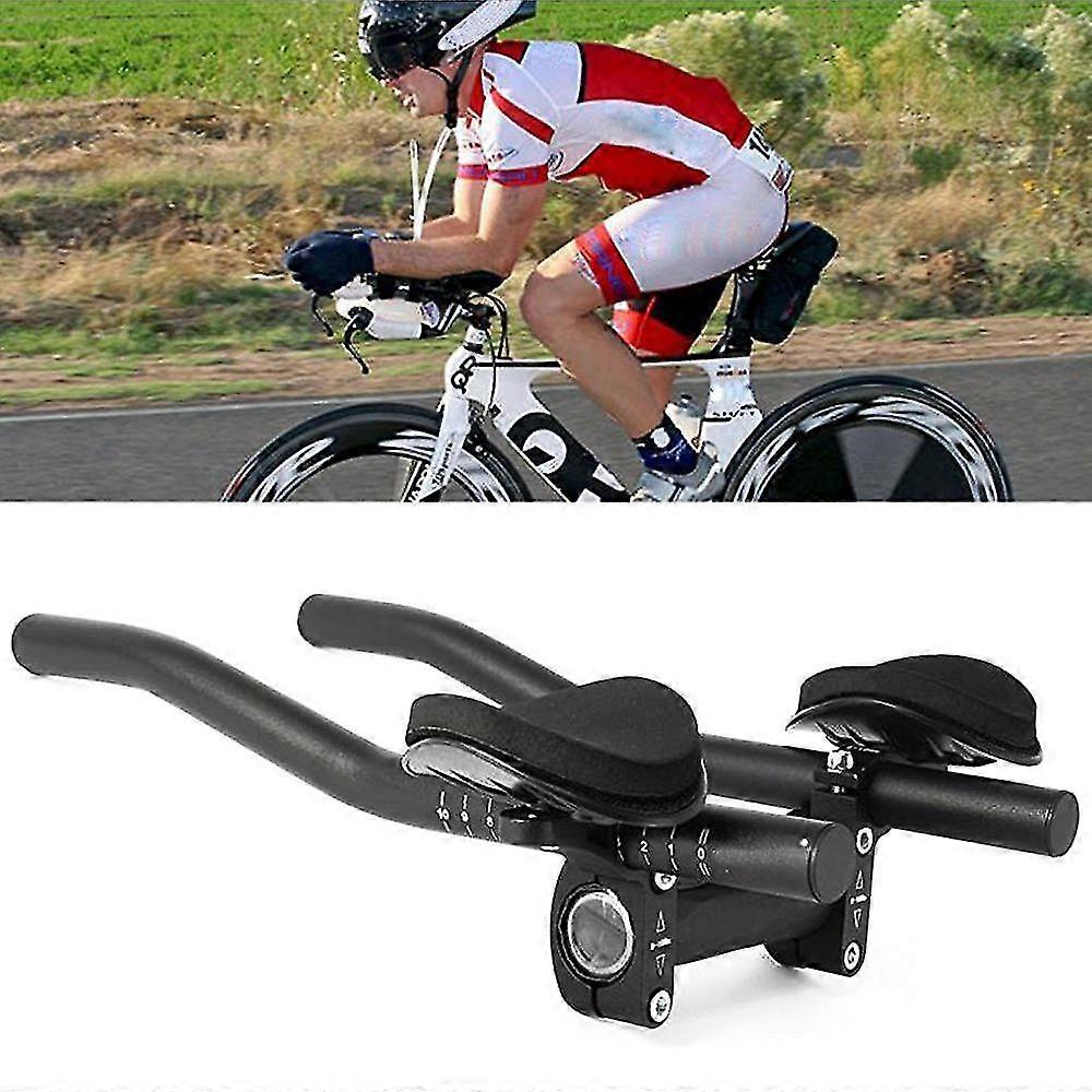 Road Mountain Bike Bicycle Alloy Triathlon Aero Rest Handle Bar Clip On Tri Bars