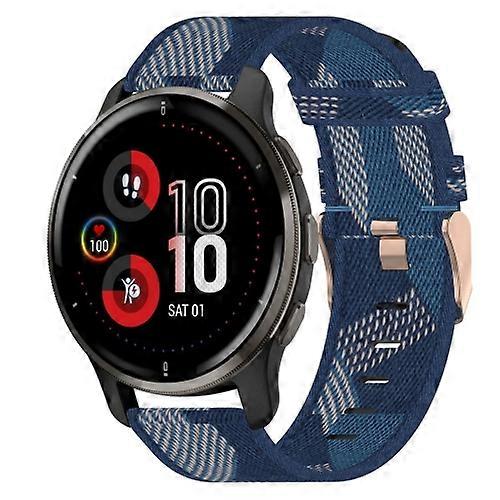 Para Garmin Venu 2 Plus 20mm Nylon Woven Watch Band