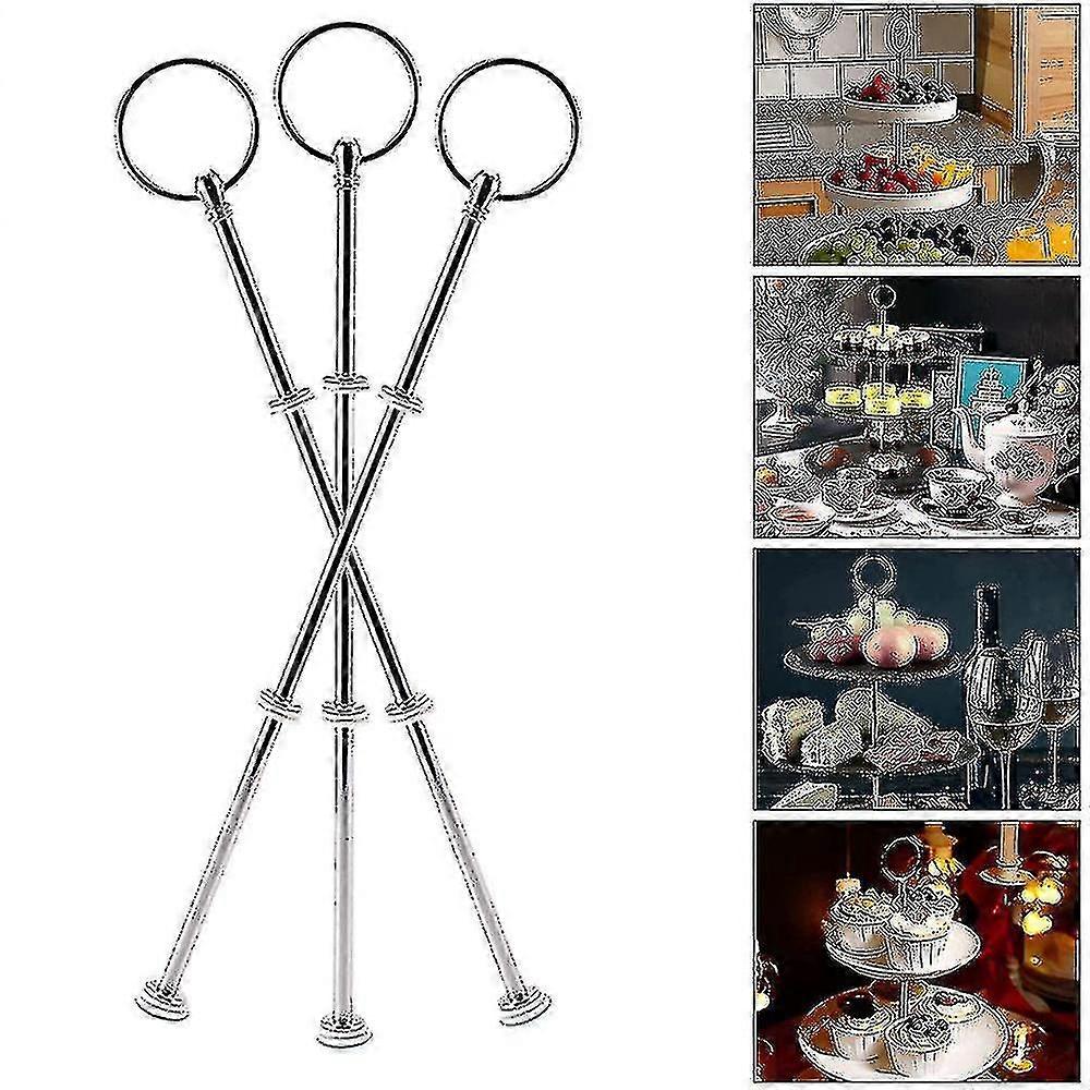 9 Sets Tiered Cake Stand Hardware – 3 Shapes (Crown, Sunflower, Round) In Gold, Silver, Black – Zinc Alloy Fittings - View #3