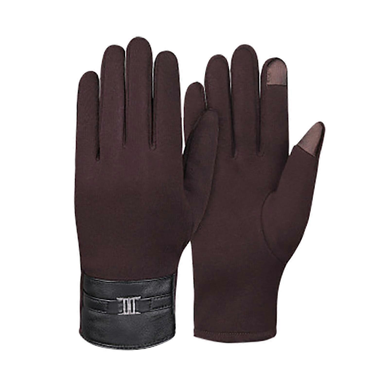 Outdoor Movement Windproof Touch-screen Men  Plus Velvet Thicken Gloves
