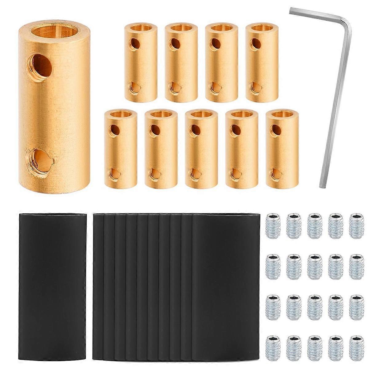 10pcs 6AWG Fils Connecteurs, Bornes de Connexion Rapide En Laiton 80 Amp Connecteurs Fil Jaune Connecto