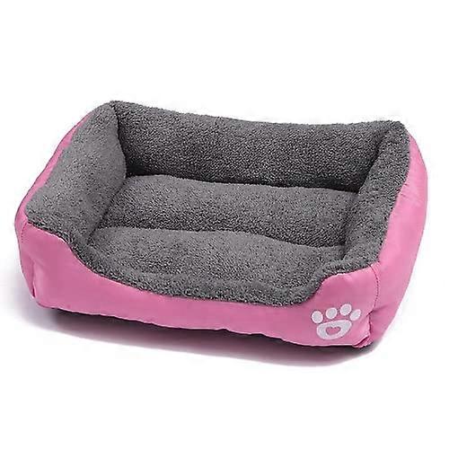 Dog Bed For Small Pets Ideal For Cat And Puppy Washable Soft Comfy Calming - S,pink