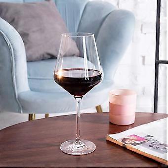 Große Rotweingläser 6er Set | 420 ML | Avantgarde-Kollektion | Große Kristall Weingläser, Weinprobierset, Weißwein Gläser | Wein mit flachem Boden