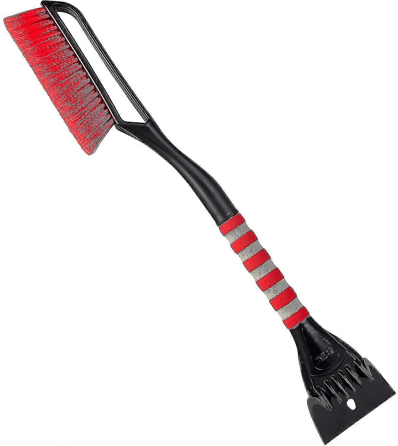 27" Snow Brush With Wider Detachable Ice Scraper (4.73" Width), Snow Removal Tool Car Brush With Ergonomic Comfortable Foam Grip For Cars, Trucks, Suv