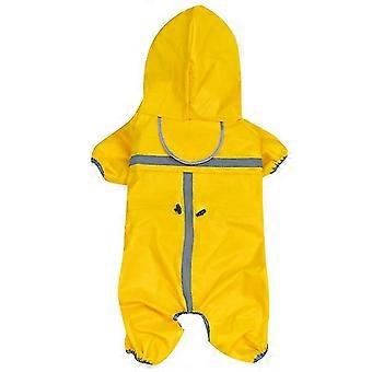 Starlight-corgi Regenjas Vierpotige Waterdichte Dierenbenodigdheden, Geel, Maat L (15-18kg)