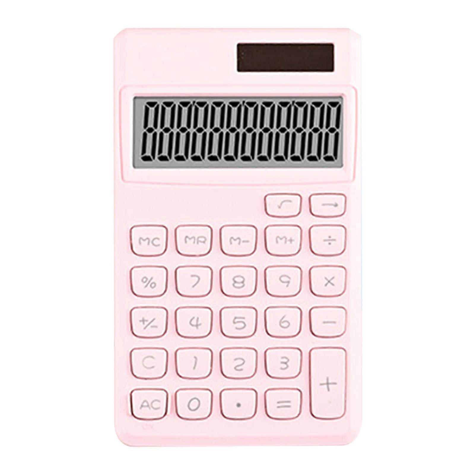 Solar Powered Calculator Large Display Big Buttons Auto Shutdown Clear Large LCD Display Portable Calculator Office Supplies