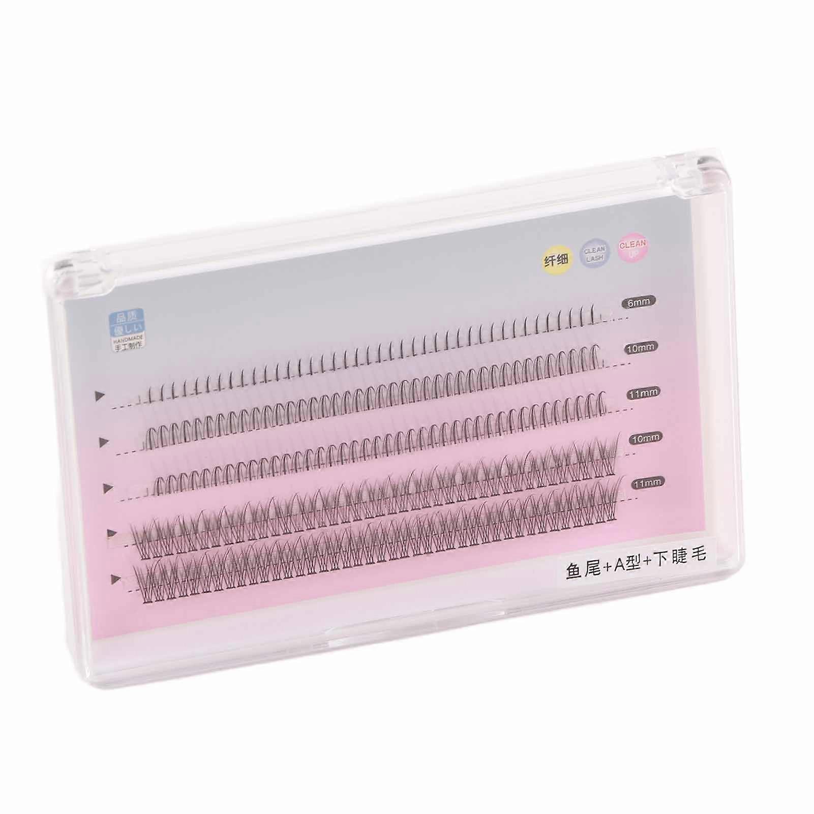 Lower Eyelash Single Cluster Lifelike Bushy 3D False Lower Eyelash for Makeup Girls Type B