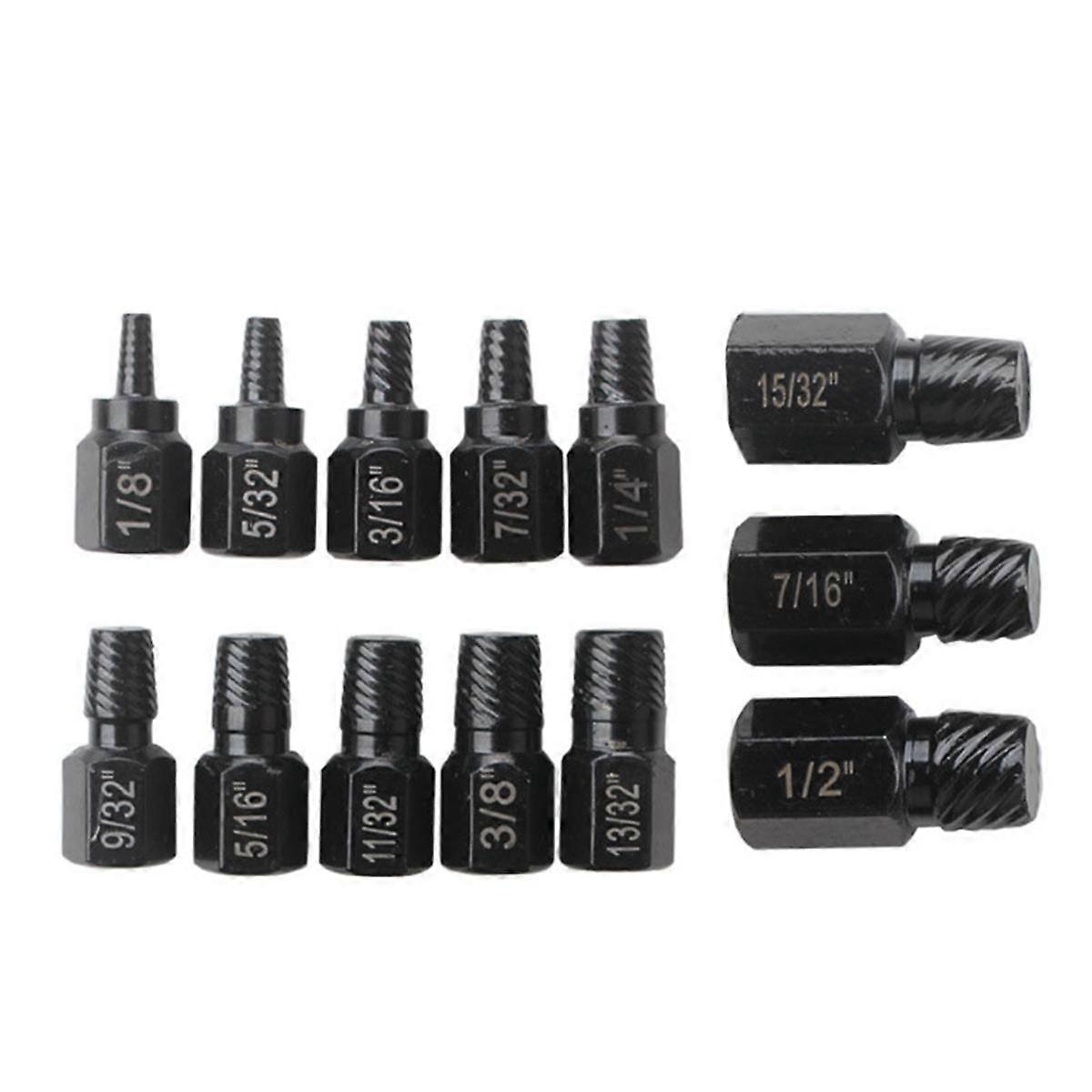 13Pcs Screw Extractor Kit Damaged Screw Remover Set Easy Out Drill Bits Broken Bolt Stud Remover Sc