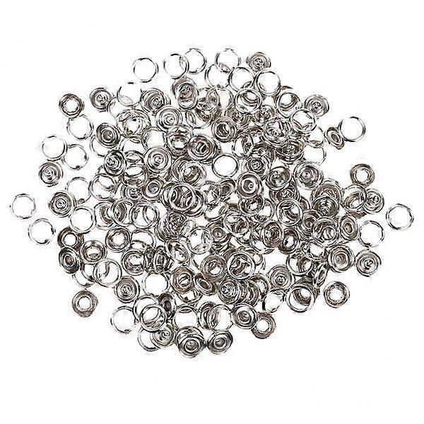 32x50 Sets 7/16 Inch Open Ring No Sew Snaps Fasteners Silver