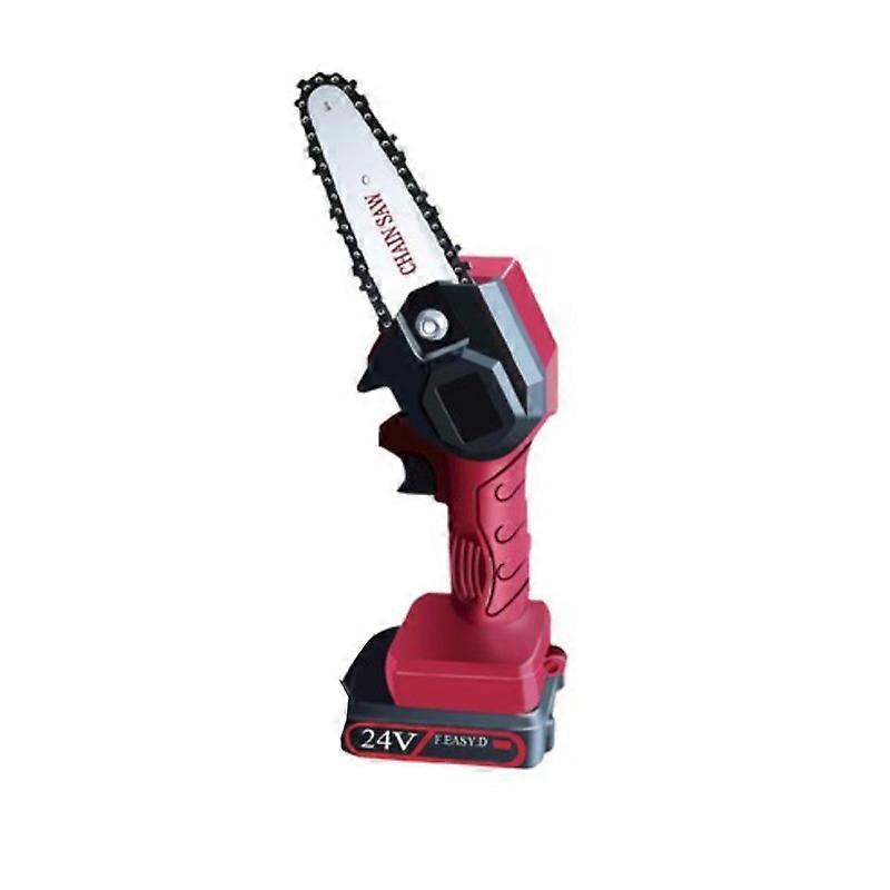 MIMIGO 24V Mini Chainsaw Cordless Kit,4 Inch One-Hand Electric Saw with Hand Guard and Safety Button, 1 Battery, Mini Battery Powered Chainsaw for Woo