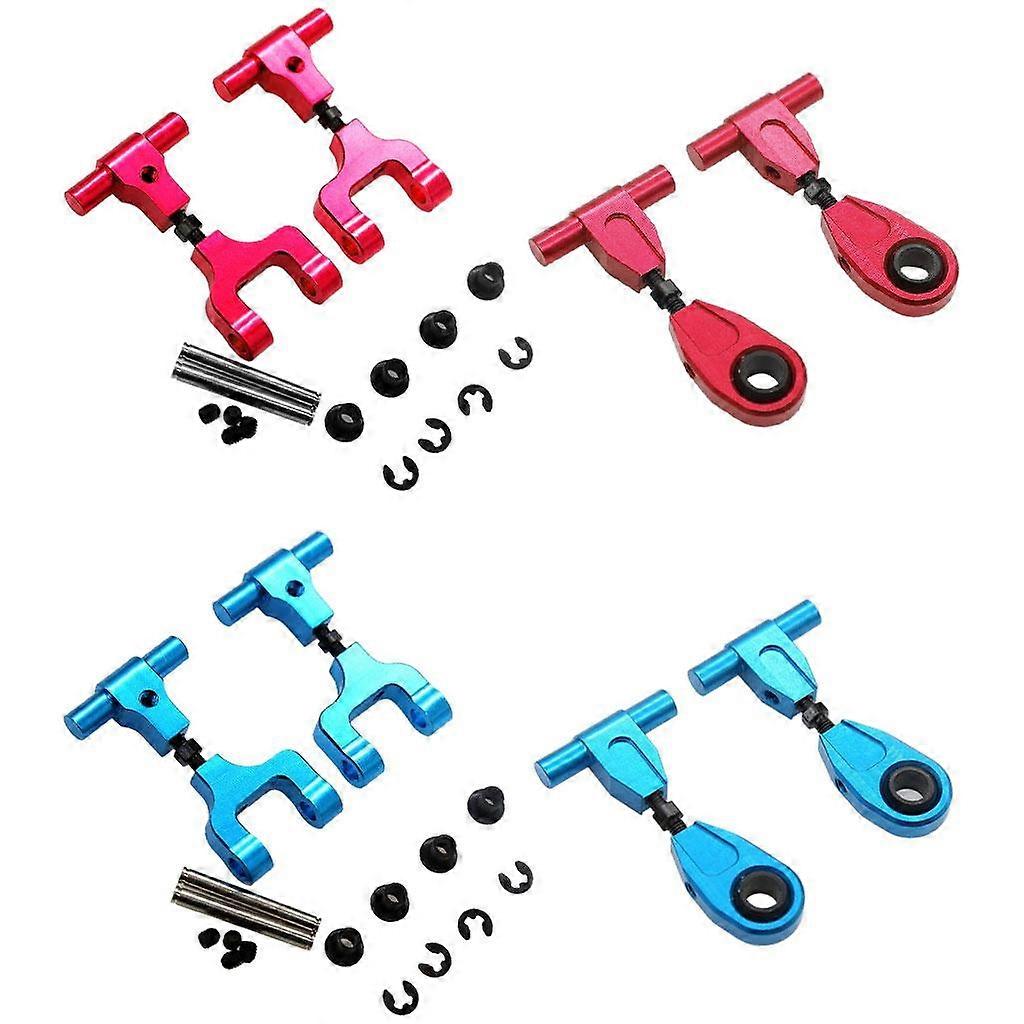 Front & Rear A Arms for  TT02 1/10 on Road Car Replacement Red+Blue