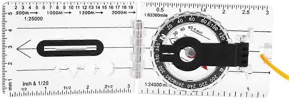 Orienteering Compass, Replacement Base for Survival, Orientation, Navigation, Backpack - Magnetic Heading, Azimuth Bearing, Base Plate with Foldable O