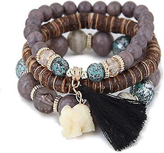 Wood Beaded Bracelets