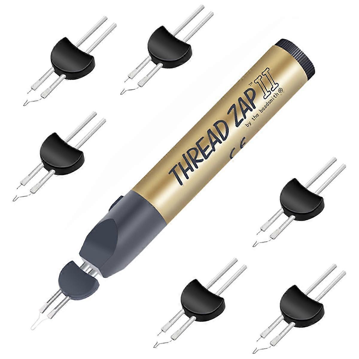 Thread Burner, Battery Operated Thread Burner Cordless Pen Wax Carving Pen Shaping/Thread Burning Tool with 5 Tips