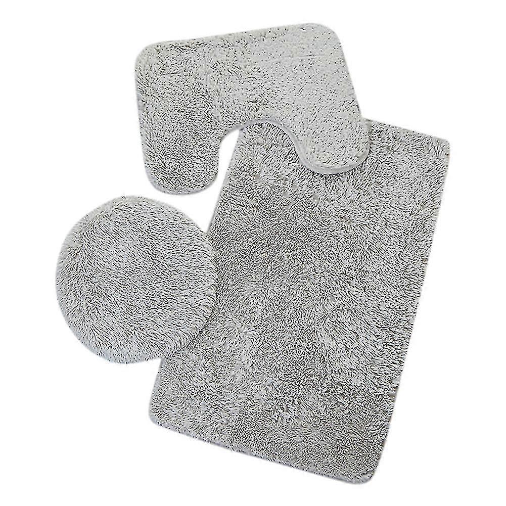 Newway 2stk, mikrofiber baderom, tepper sett, raggete, myk badematte og U-formet toalettteppe sklisikkert;