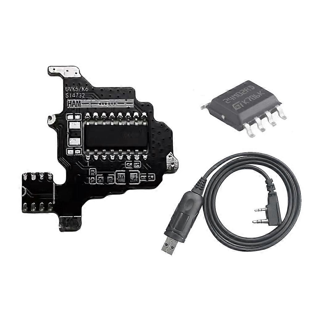 For K5/K6 SI4732 Module+2M ExpansionChip+Programming Cable Shortwave Radio Module Intercom Modification Module