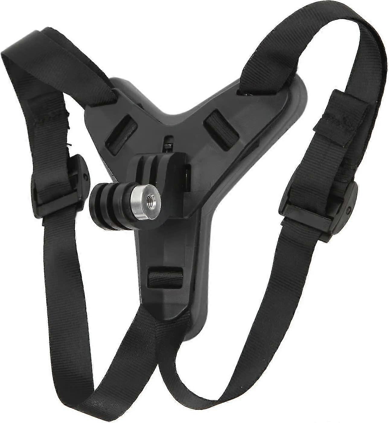 Helmet Chin Strap Mount,helmet Chin Mount Adjustable Strap Prevent Slip Motorcycle Helmet Camera Bracket (black1pc)