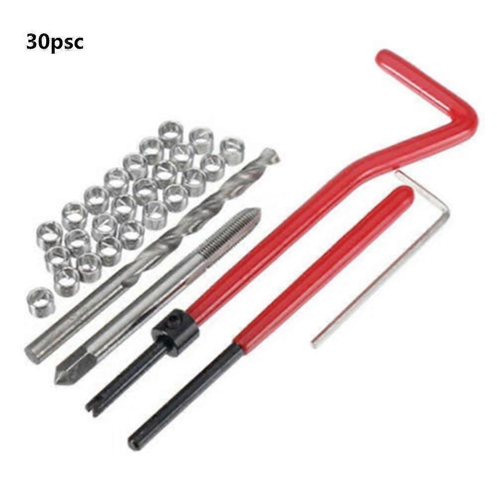 Thread Repair Kit 30pcs M5 Thread Repair Tool Insert Tapping Tool Drill Bit Set For Auto Repair With Plastic Box,kolezy