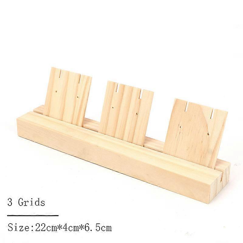 Træ Øreringe Smykker Bøjle Arrangør Holder Smykker Rack Bøjle Opbevaring Display Stativ Huller Træ Base Til Hjem Shop Indretning