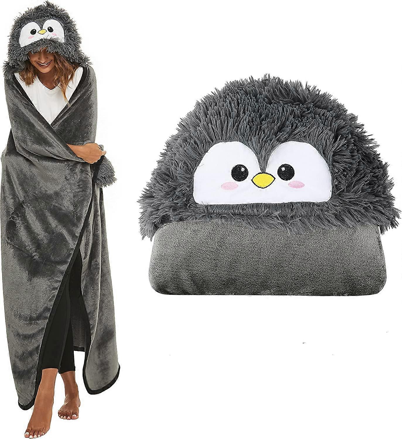 ILWHE Cuddly Penguin sofa Blanket Portable