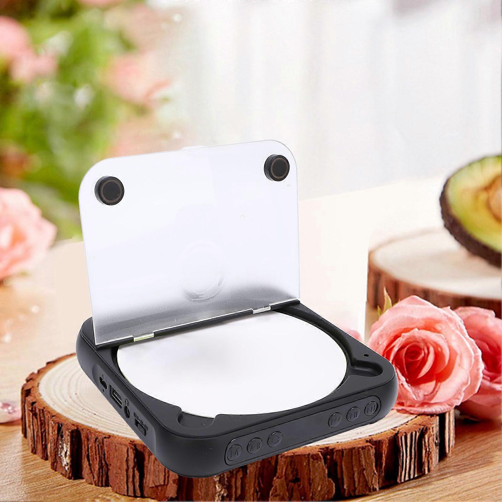 CD Player with Wired Headphones Portable Bluetooth 5.3 USB Rechargeable 2000mah CD Music Player for CD R CD RW MP3 WMA Black