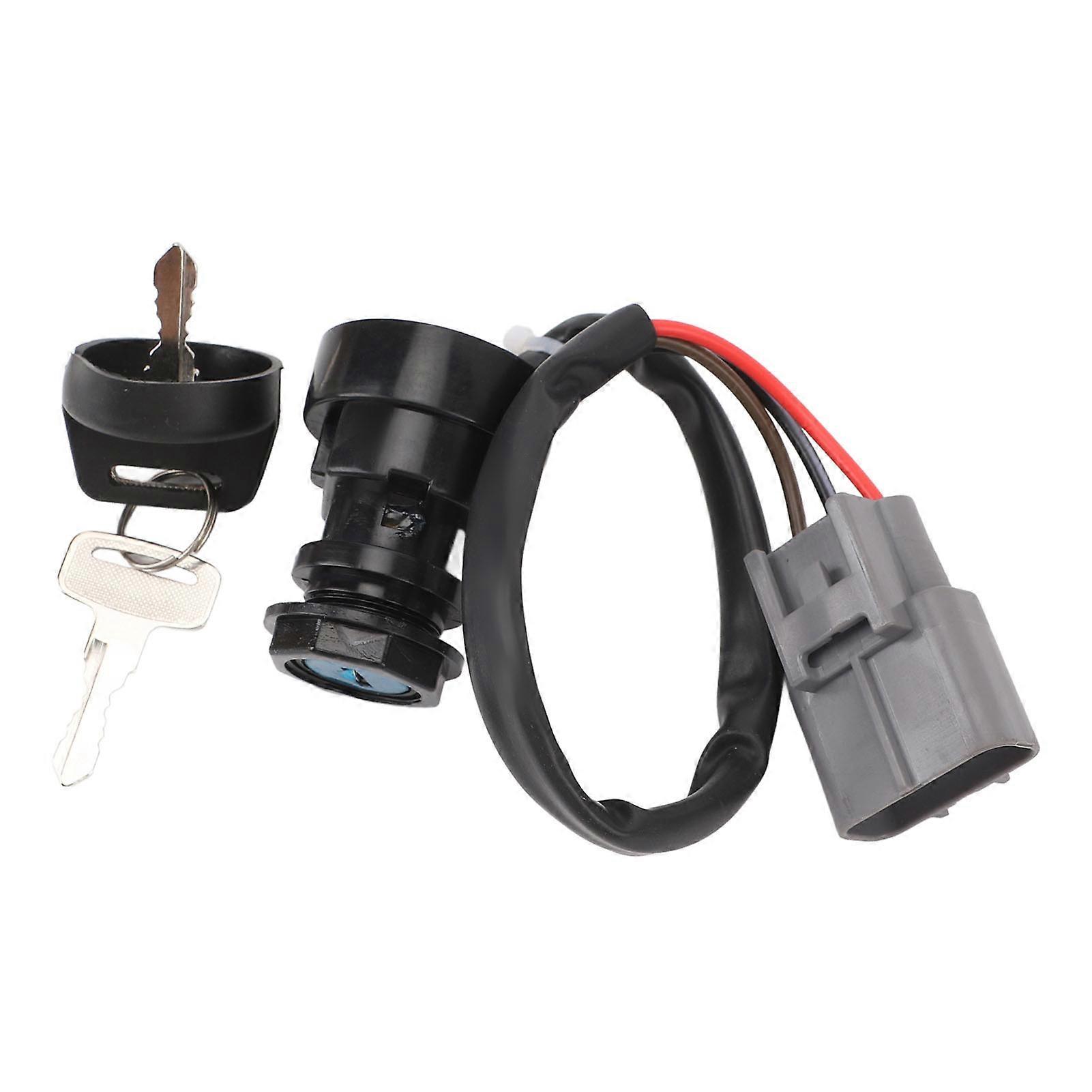 ATV Ignition Key Switch 3 Wire Stable Performance Ignition Starter Switch with Keys for Grizzly ATV 660 YFM660 2002 to 2008