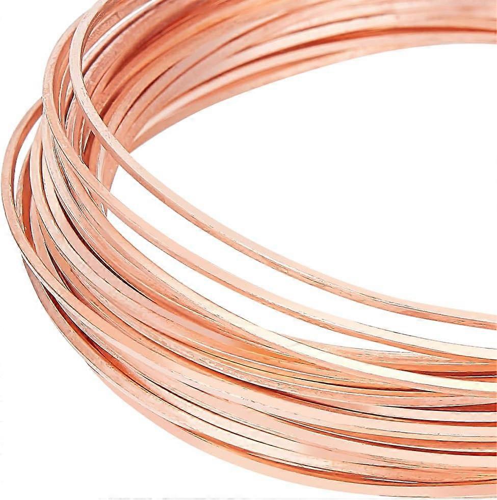 Copper Craft Wire Square Raw(Unplated) 0.8x0.8mm about 19.69 Feet(6m)/Roll