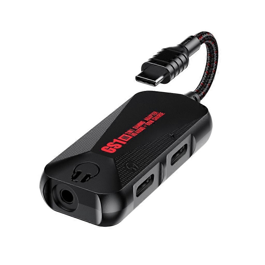 GS1 Chicken Game Phone Sound Card 3 in 1 Mobile Phone Game Sound Card with Charger Adapter USB-C Type-C to 3.5mm Fast Charging