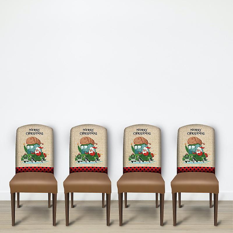 Natale Sedia Copertina Decorazione Bifacbia Stampa Sala da pranzo Tavolo Disposizione schienale