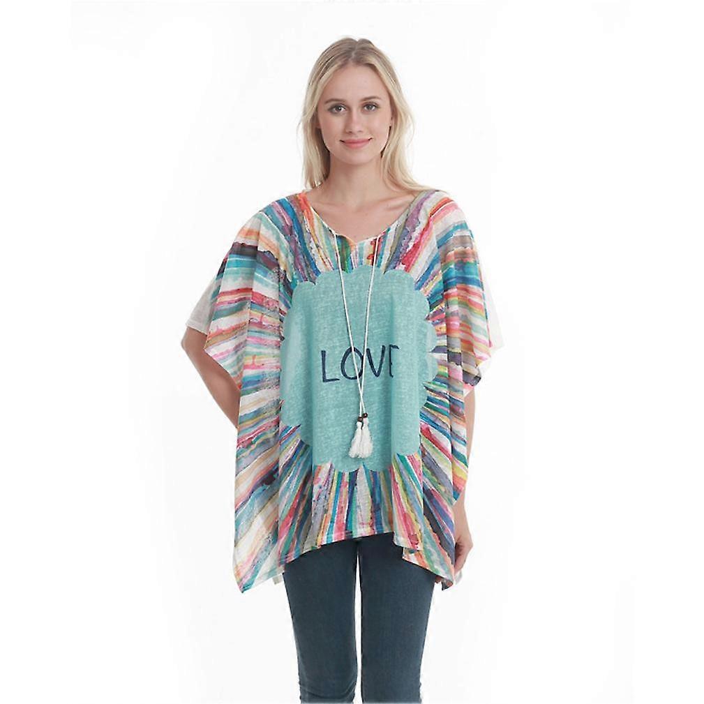 Lightweight Poncho Caftan Shawl Open Front Cardigant for Lady