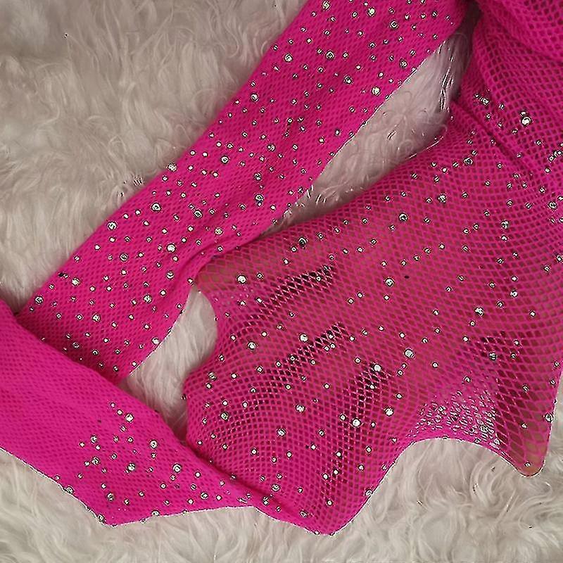 Women Rhinest Net Mesh Pantyhose Ings Hollow Shiny Tights Wear