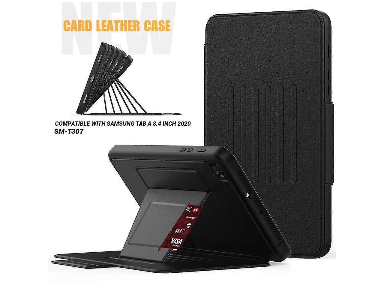 Magnetic Case for Samsung Galaxy Tab A 8.4 2020 Tablet Model SM-T307 / SM-T307U, Multi-Angle Viewing Smart Protective Stand Cover with Card Slot, Auto