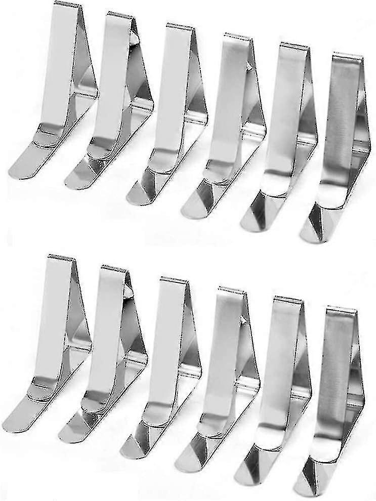 Pince à nappe fixe en acier inoxydable, support de table, pince pour nappe