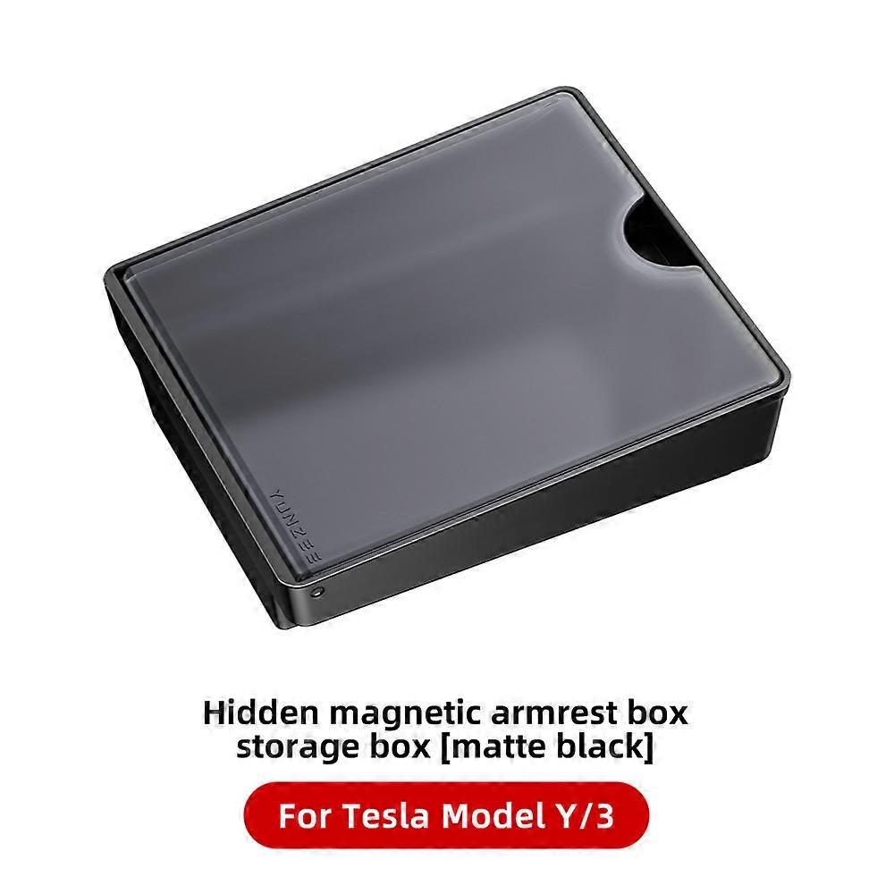 For Tesla Model 3 Model Y 2022 2021 Center Console Armrest Magnetic Hidden Storage Box Organizer Box Car Accessories