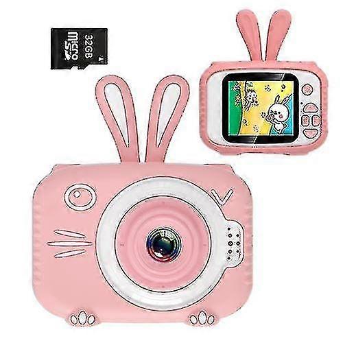 キッズカメラ、2.0インチHDスクリーン、20MP / 1080p、デュアルカメラ、32GB TF、シリコンケース