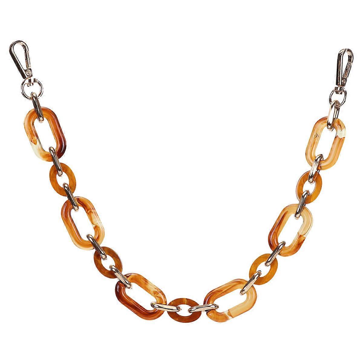 Acrylic Decorative Chain Accessory Dual End Alloy Buckle Straps (Chocolate)