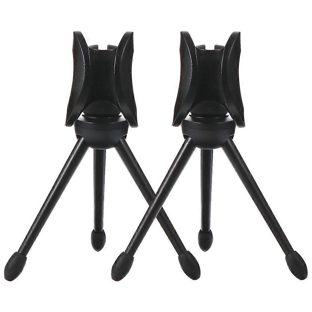 2Pcs Universal Plastic Microphone Storage Tripod Microphone Bracket for Home