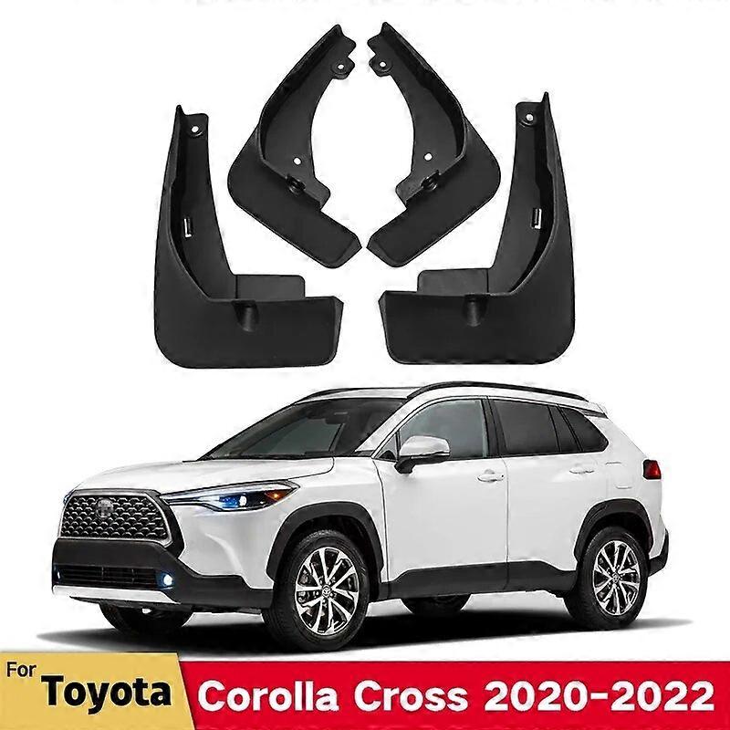 thumbnail interactive-video image 1 of Black Splash Guards Mud Flaps For 2002-2005 Toyota Corolla (Set Of 4) - Direct Replacement, PP Plastic 1 of 4