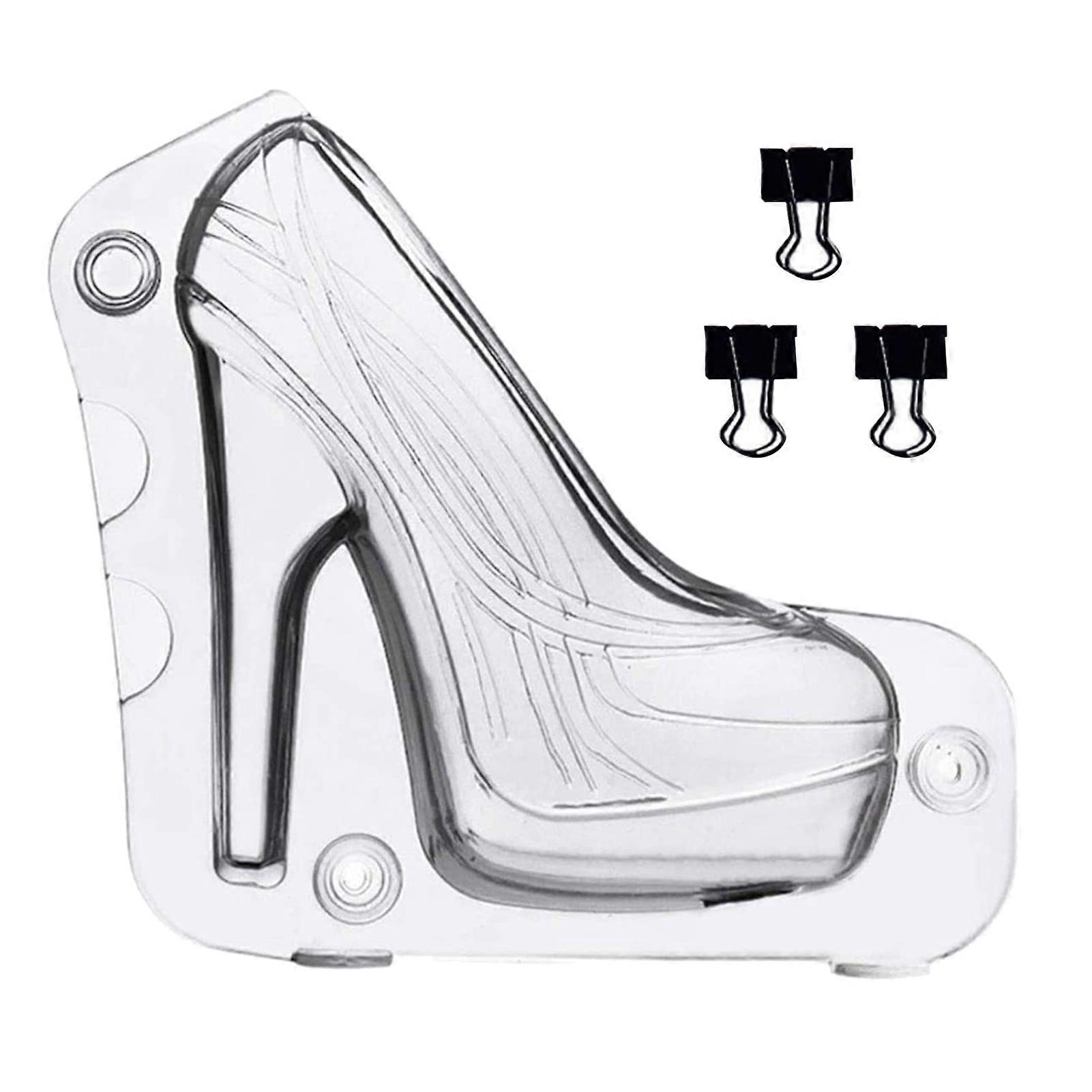 Shoe Mold Transparent Colorfast Lightweight Portable Chocolate Mold for Decorating