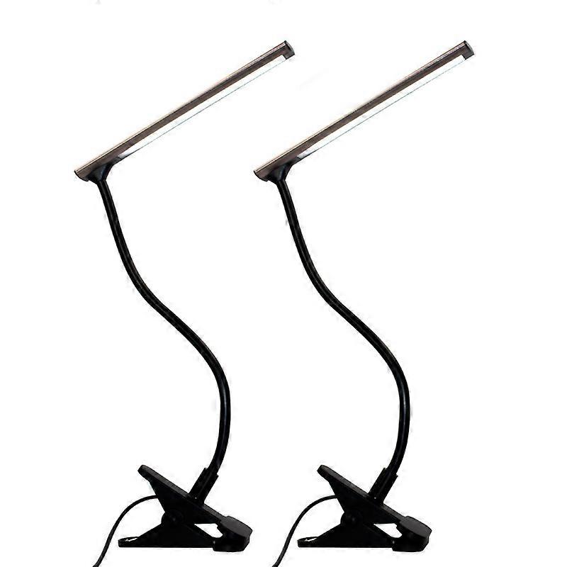 Clip-on Table Lamp with Flexible Hose, Foldable Night Light, Reading Lamp, Office, Bedroom, Book, USB Charging, Travel, Study