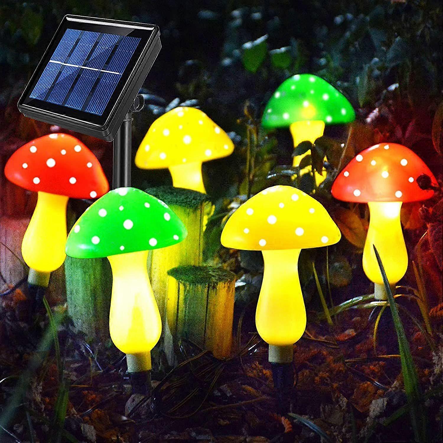 8 Pack LED Solar Mushroom Lights Outdoor