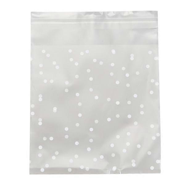 200pcs Frosted Cute Dot Plastic Packaging Biscuit Soap Packaging Bag Cake Packaging -adhesive Sampl