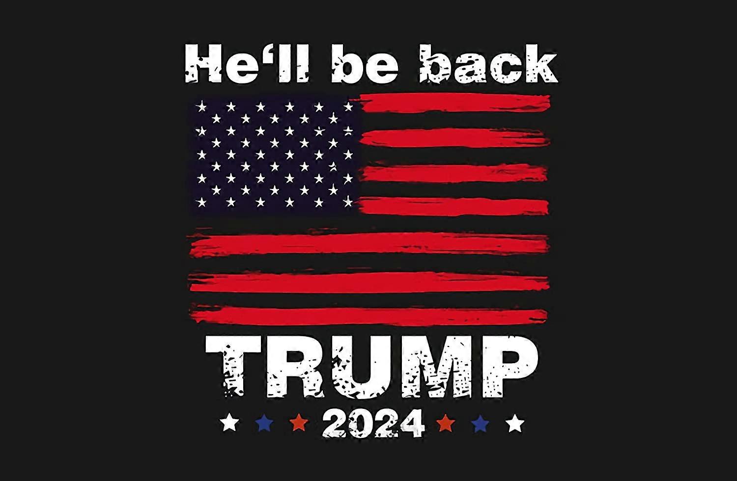 Vingtage 彼は戻ってくるでしょう トランプ 2024 メタル ブリキ サイン 8x12 インチ レトロ アウトドア バー マン ケーブ アート ウォール デコレーション