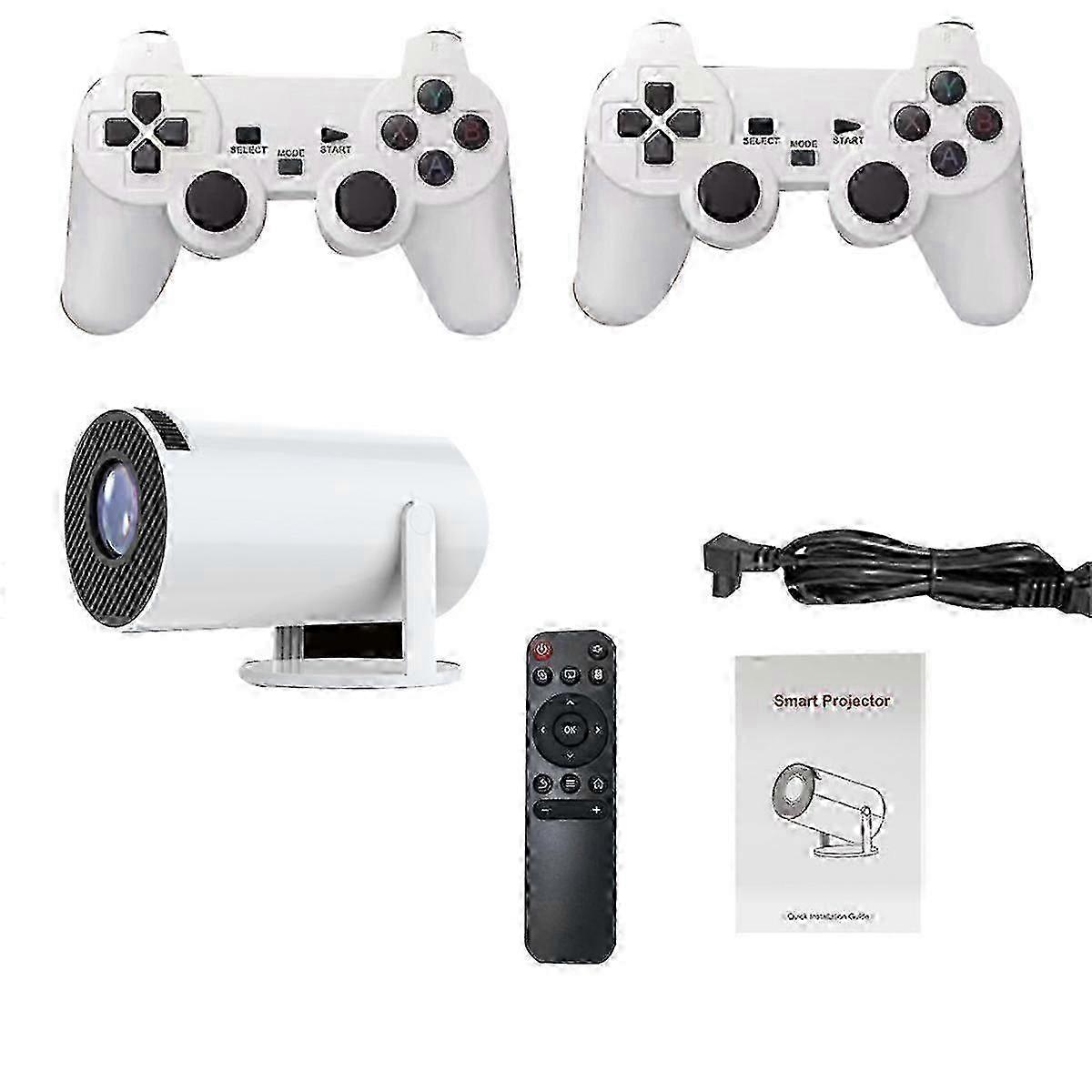 Hy300 Projector Retro Game Consoles 30000+games Android11 Rk3326 2.4g+5g Wifi6 3dgame Projector Support 2 Player Uk Plug