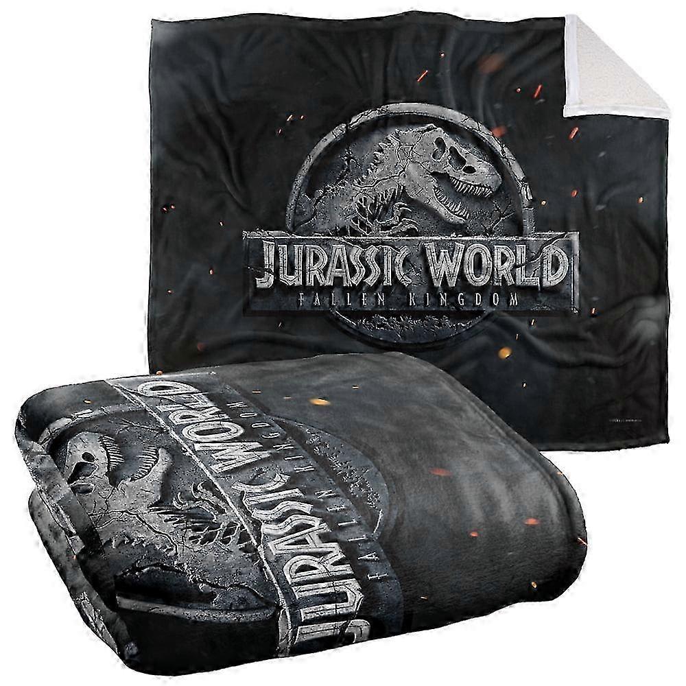 t27 Blanket LOGOVISION Jurassic World Blanket,, Fallen Kingdom Logo Silky Touch Sherpa Back Super Softs Blanket bn27