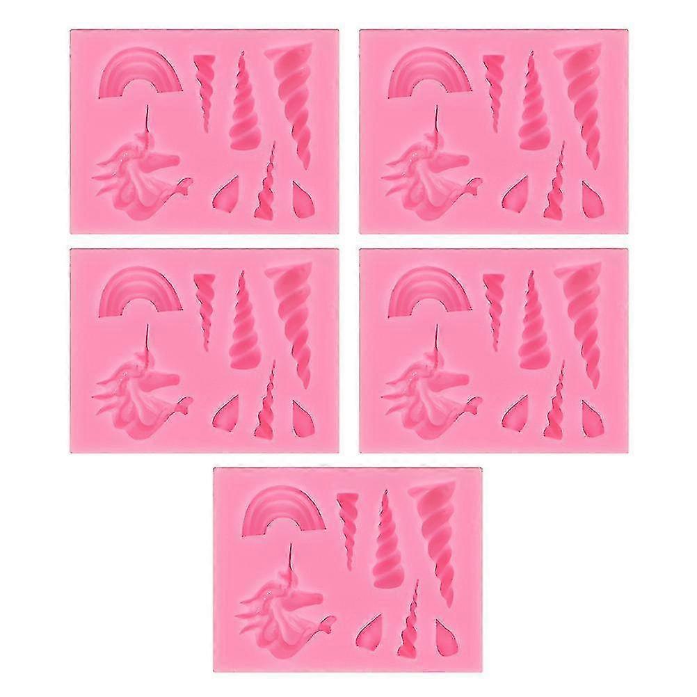 5pcs Silicone Unicorn Cake Mold