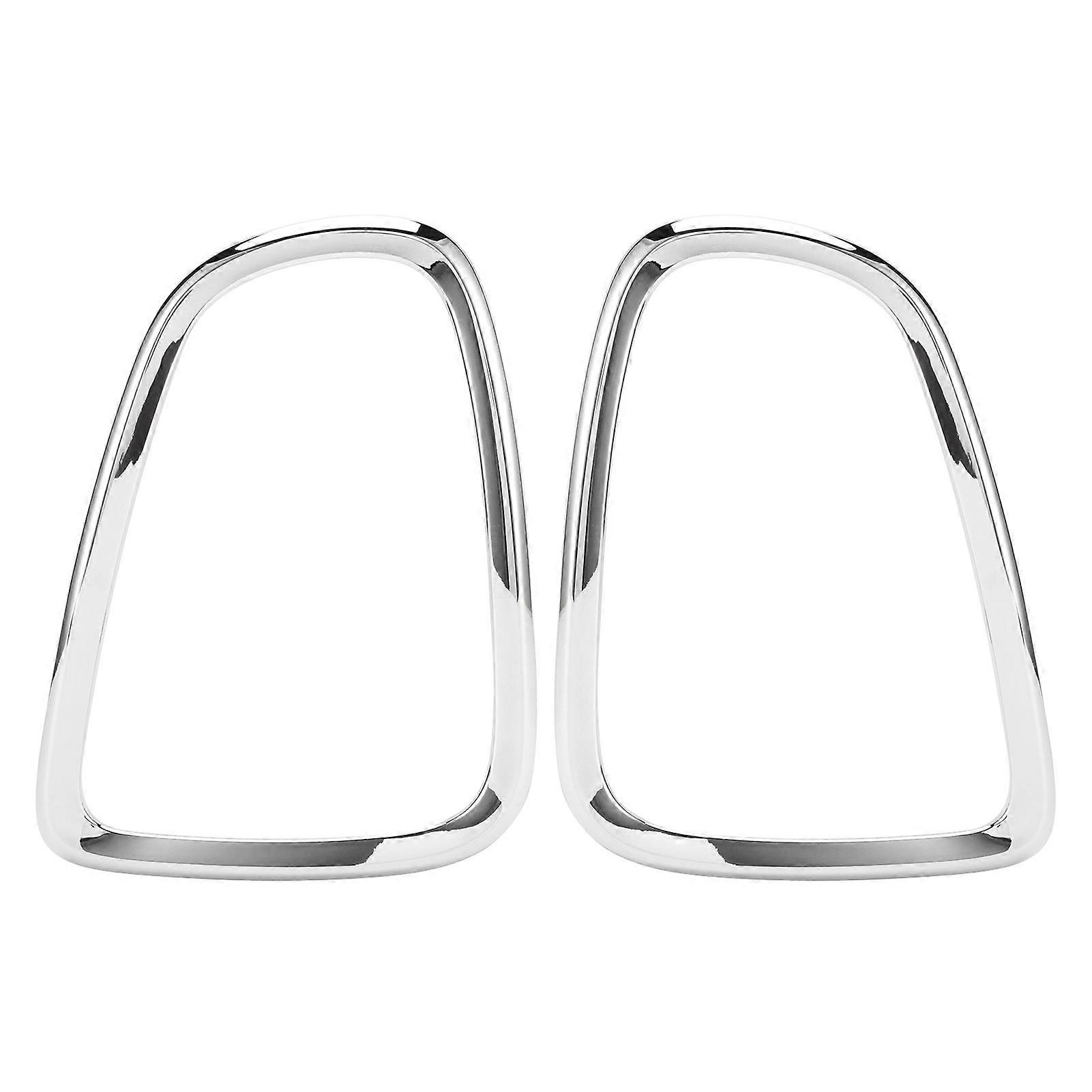 2 Pcs Tail Light Cover Trim Rear Lamps Frame Rings Bezel Stickers Guard for Cooper R56 R57 R58 R59 2007?2014 Plating Color