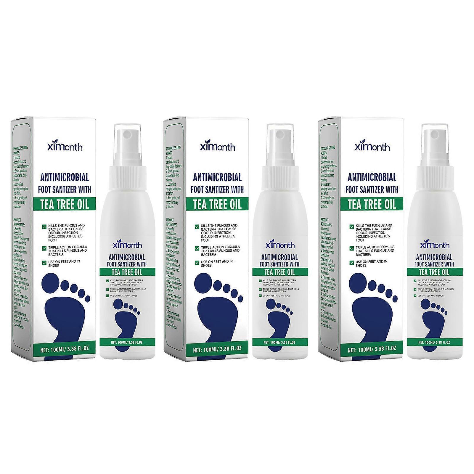 תרסיס לחיטוי כפות הרגליים תה טיפול בשמן עץ רגליים יבשות דאודורנט פלנטר מסירי ריחות לרגליים ספריי לתיקון כפות הרגליים