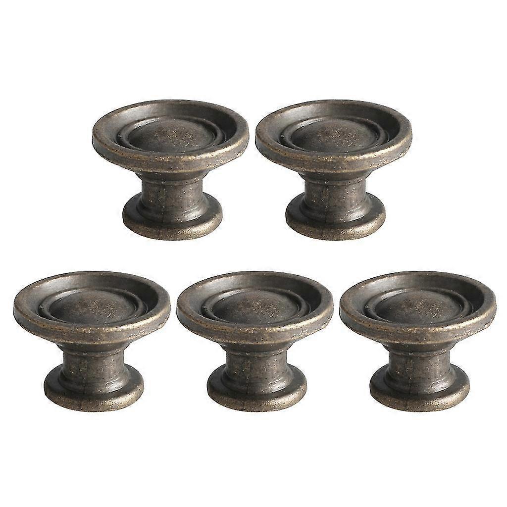 5 Pcs Cabinet Pulls Zinc Alloy Dresser Knob Vintage Drawer Pulls Round Handles