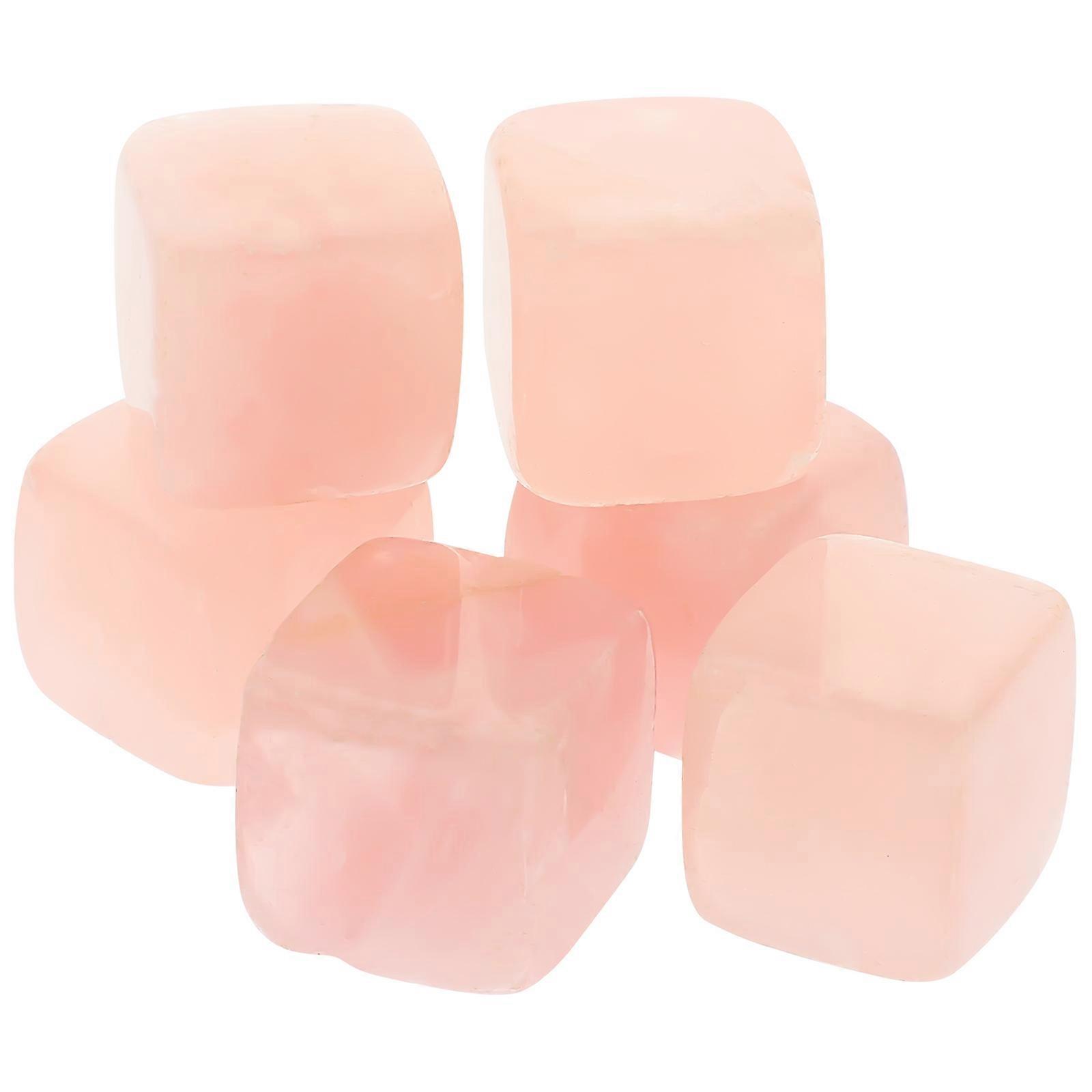 6 pcs Whiskey Quartz Stones Reusable Ice Cubes Quartz Stone Ice Cube for Drinks